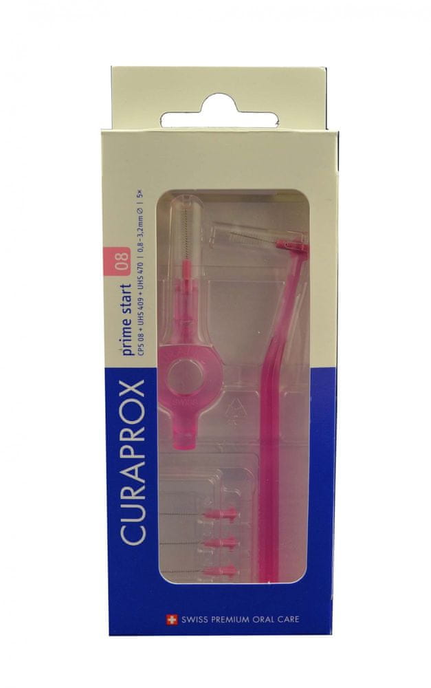 Curaprox Prime Start 08 - 3,2 mm / Pink 5 ks + UHS 409 a UHS 470